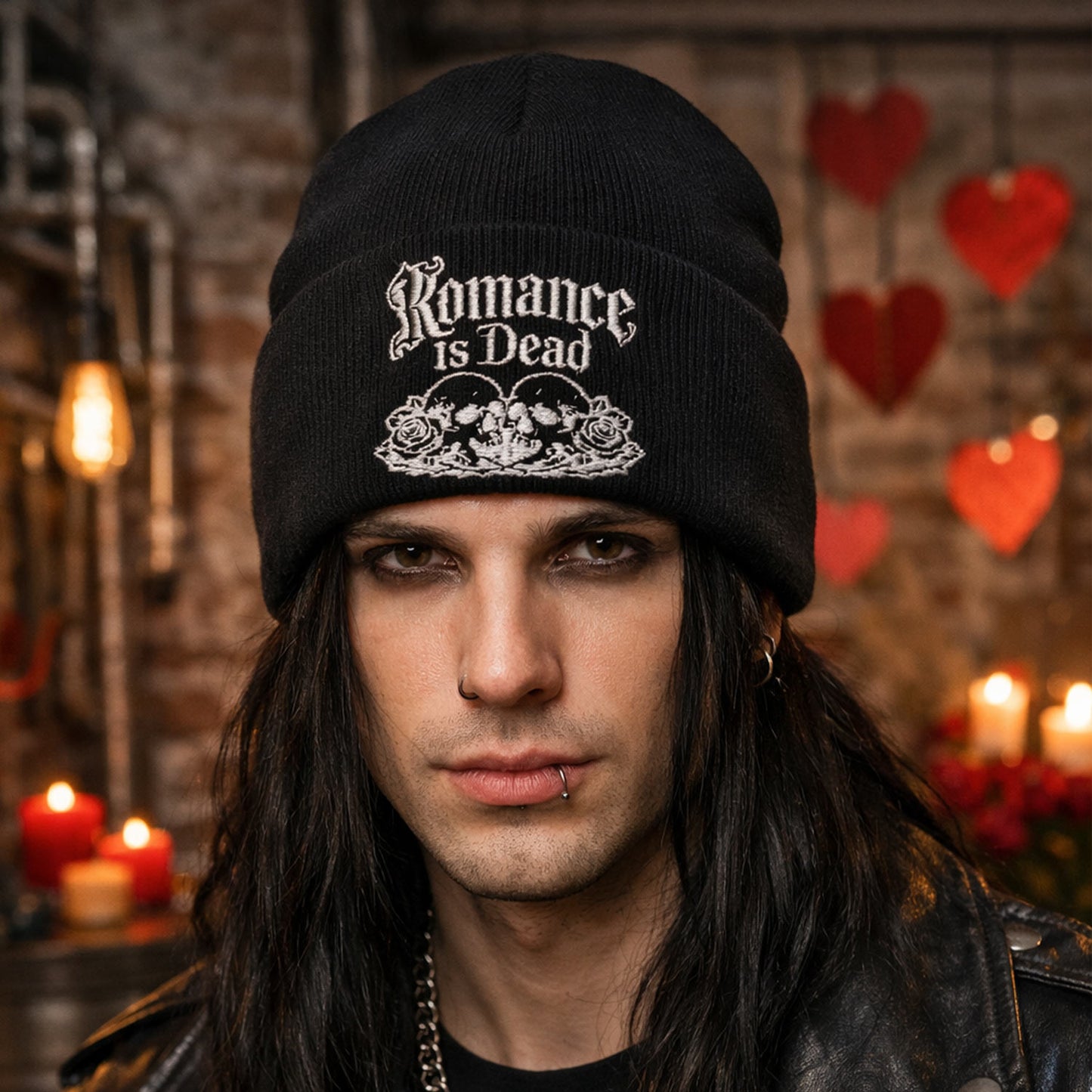 Romance is Dead Cuffed Beanie